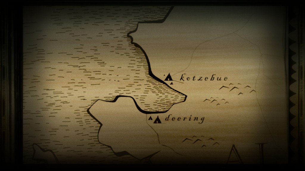 a scrimshaw map